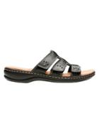 Clarks Leisa Leather Slip-on Sandals