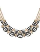 Givenchy Beaded Front Crystal Multi-strand Necklace
