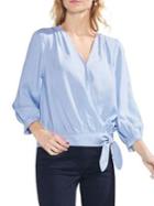 Vince Camuto Sapphire Bloom Faux Wrap Blouse