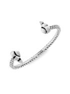 Etienne Aigner Rhodium-plated Textured Cuff Bracelet
