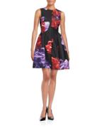 Calvin Klein Floral Fit-and-flare Dress