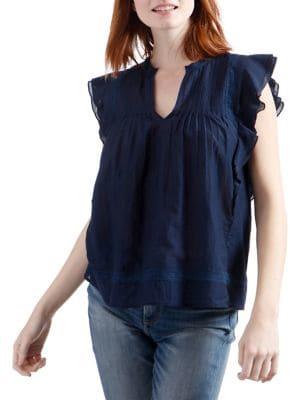 Lucky Brand Ruffled Woven Top
