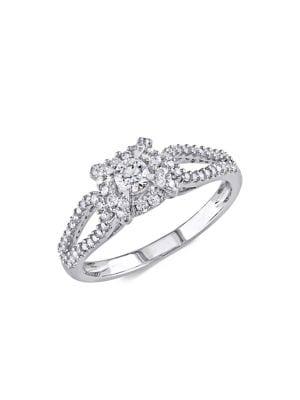 Sonatina 14k White Gold & 0.5 Tcw Diamond Halo Engagement Ring