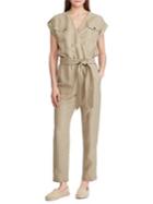 Lauren Ralph Lauren Belted Linen Blend Jumpsuit