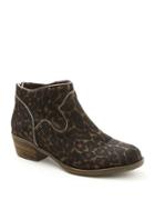 Kensie Gabor Leopard-print Calf Hair Ankle Boots
