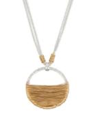 Robert Lee Morris Bold Moves Wire-wrapped Circle Pendant Necklace