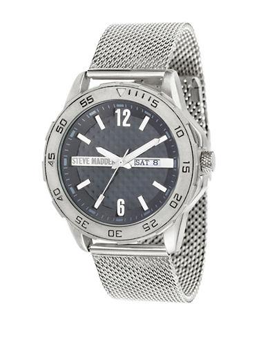 Steve Madden Alloy And Stainless Steel Mesh Strap Watch