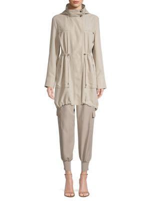 Elie Tahari Daria Drawcord Utility Jacket
