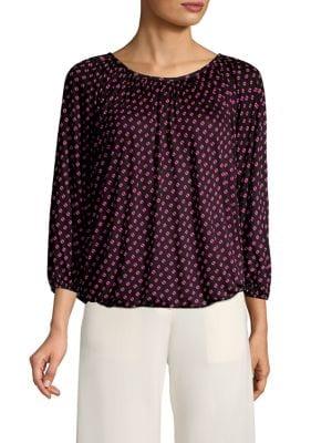 Michael Michael Kors Printed Pleated Top