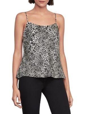 Bcbgmaxazria Animal-print Satin Tank Top