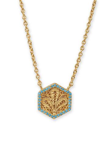 Argento Vivo 18k Yellow Gold Hexagonal Pendant Necklace