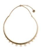 Vince Camuto Goldtone And Faux Pearl Collar Necklace