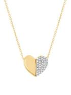 Lord & Taylor Swarovski Crystal Half Heart Pendant Necklace