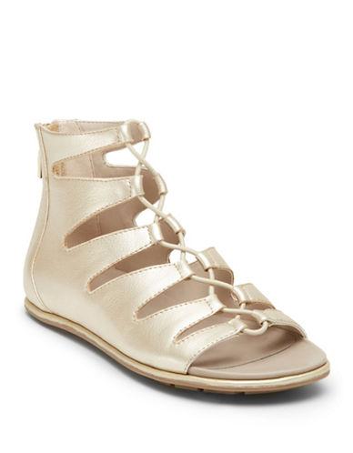 Kenneth Cole New York Ollie Metallic Leather Gladiator Sandals