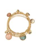 Kenneth Cole New York Mixed Shell Circle Charm Stretch Bracelet- Set Of 4