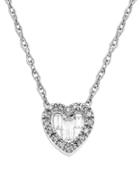 Lord & Taylor 14k White Gold Heart Pendant