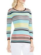 Vince Camuto Petite Colorblocked Long-sleeve Sweater