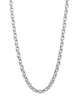 Gold And Honey Sterling Silver Chain Link Necklace