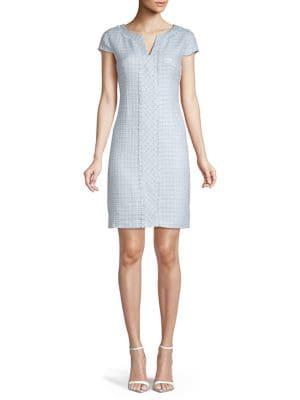Karl Lagerfeld Paris Polytweed Shift Dress