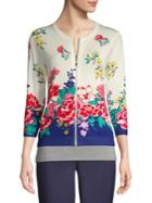 Context Floral Full-zip Sweater