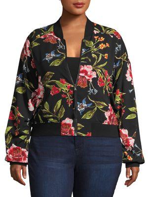 Rachel Rachel Roy Plus Nicole Floral Bomber Jacket