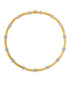Morris & David Diamond, 14k White And Yellow Gold Collar Necklace, 1.4tcw