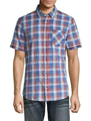 Buffalo David Bitton Checkered Short Sleeve Button Front Shirt