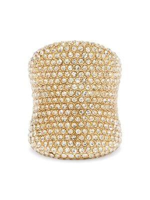 Vince Camuto Goldtone And Crystal Pave Tapered Ring