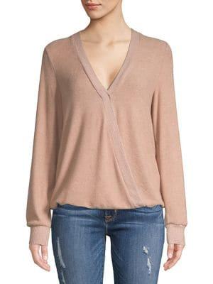 B Collection By Bobeau Mavis Cross Front Cozy Top