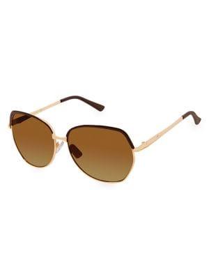 Jessica Simpson 65mm Geometric Sunglasses