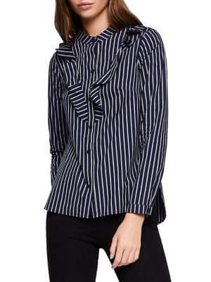Bcbgeneration Striped Cotton Button-down Shirt