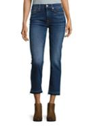 7 For All Mankind Raw-edge Cropped Flared Jeans