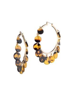 Trina By Trina Turk Core-pe Coin Hoop Earrings