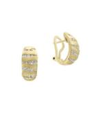 Effy D'oro Diamond And 14k Yellow Gold Omega Clip Earrings