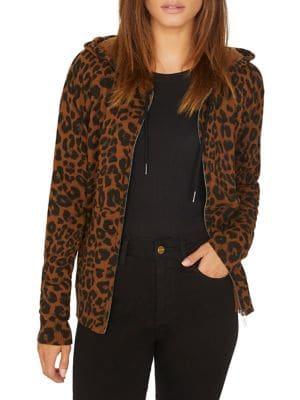 Sanctuary Leopard-print Zip Hoodie