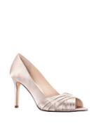 Nina Rhiyana Open Toe Pumps With Rhinestones