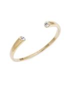 H Halston Crystal Open Cuff Bracelet