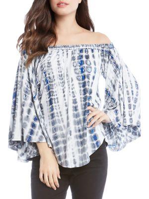 Karen Kane Tie-dye-print Off-the-shoulder Top