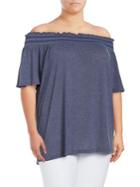 Lord & Taylor Solid Off-the-shoulder Top