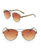 H Halston 58mm Aviator Sunglasses