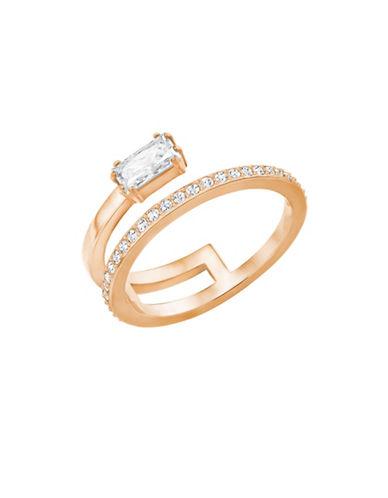 Swarovski Gray Crystal & 18k Rose Gold-plated Ring
