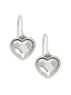 Alex And Ani Swarovski Crystal Heart Hook Drop Earrings
