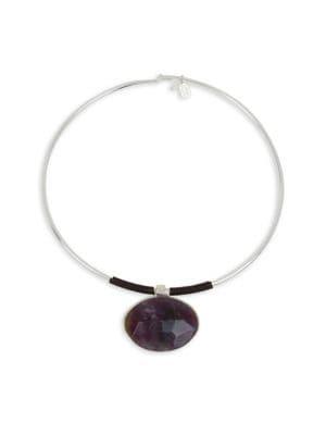Robert Lee Morris Soho Purple Rain Amethyst Wire Collar Necklace