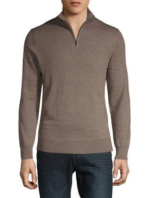 Black Brown Classic Merino Wool Sweater