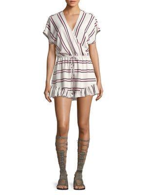 Design Lab Striped Ruffled Romper