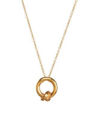 Dogeared Sterling Silver & 14k Gold Dipped Love Knot Pendant Necklace