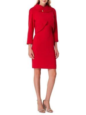 Tahari Arthur S. Levine Petite Two-piece Tulip Jacket & Sheath Dress Set