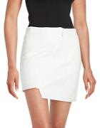 Kendall + Kylie Asymmetric-zip Leather Mini Skirt