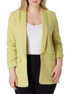 Tahari Arthur S. Levine Plus Ruched-sleeve Shawl Jacket