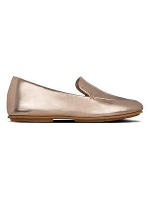 Fitflop Lena Faux-leather Metallic Loafers